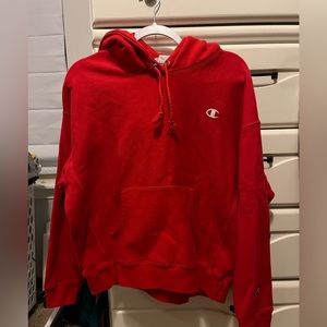 champion red hoodie